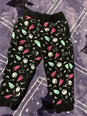 Black Kids Joggers with Pink, Mint & White Character Print